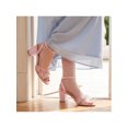 thumbnail image 6 of BLISSFUL STEP Lace Satin Slingback Strap Block Heel Sandals for Women Pink 9, 6 of 8
