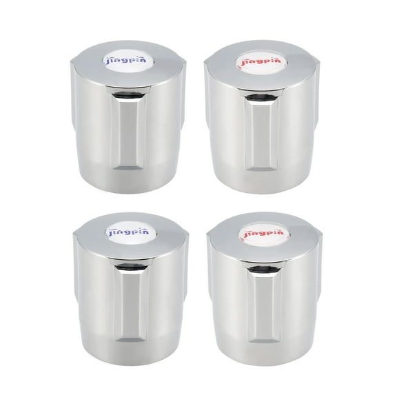 Uxcell 30mm Dia Universal  Faucet Knob Handle Replacement Kit Silver Tone 4 Pack