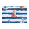 thumbnail image 7 of Yayeee Bath Rug for Bathroom Floor Non Slip Rectangle Fluffy Soft Absorbent Mat, 16"x24", Blue Sailboats, 7 of 7