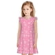 thumbnail image 1 of Fotbe Snowflake pink backgrounds Vestido de Dormir para Niñas de 3 a 10 Años, Mangas Cortas, Estilo Princesa, Pijama Camisón con Mangas Voladas-Large, 1 of 6