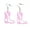 Pink, variant on Floral Cowboy Boot Earrings Boho Western Cowgirl (Black)