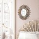 thumbnail image 2 of Wall Mirror 30cm Rustic Wood Farmhouse Boho Mirror Wall Decor for Bedroom Living Room Entryway, 2 of 5