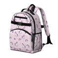thumbnail image 2 of Unicorn and Butterfly Pink Pattern Cute School Backpack Bag for School with Padded Back and Adjustable Shoulder Straps 15.25"x11.5"x5.25", 2 of 5