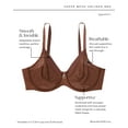 thumbnail image 5 of Women's Curvy Couture 1311 Sheer Mesh Unlined Underwire Bra (Chocolate 42DDD), 5 of 6