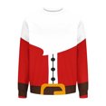 thumbnail image 4 of UVEASISHA Chandail de Noël pour Hommes Cadeaux de Noël pour Hommes Chandail Décontracté à Col Rond Drôle de Père Noël Graphique pour Hommes 50 % de Rabais Offres du Jour Blanc 3TG, 4 of 5