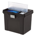thumbnail image 3 of Office Depot Large Mobile File Box, Letter Size, 11 5/8in.H x 13 3/8in.W x 10in.D, Black/Silver, 110987, 3 of 9