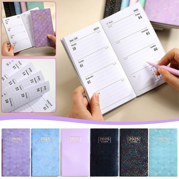 Xihbxyly Minicuaderno A6, Organizador Diario, Diario de Viaje Multifuncional, Planificación Eficiente, Uso En Oficina y Escuela, Ideal para Regalo, Tamaño 173 X 96 Mm