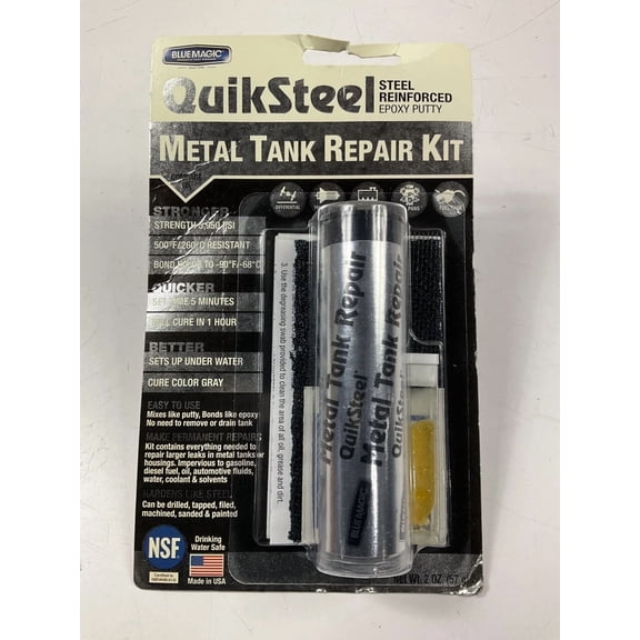 Blue Magic 6022Ktri Metal Fuel Gas Tank Repair Kit Epoxy Putty, 2 Oz