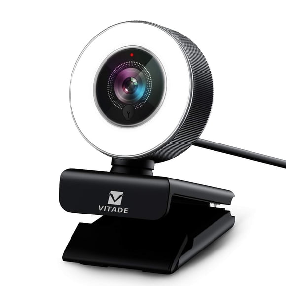 Cámara web VITADE 960A USB Pro HD 1080P con anillo de luz y micrófono