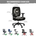 thumbnail image 6 of SCRAWLGOD 2 Piece Sets Office Chair Slipcover Easy to Install Dustproof High Back Chair Covers Stain Resistant Protective Desk Chair Slipcovers, Butterfly Moon Floral Stars Black, 6 of 7