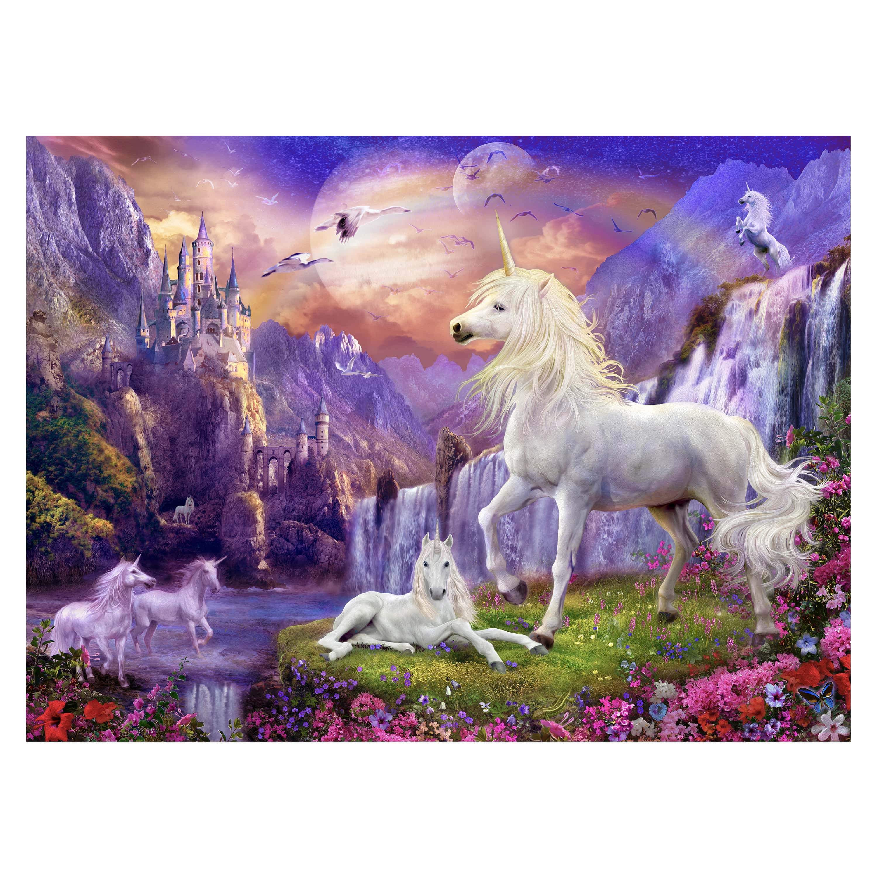 Rompecabezas de Cartón Premium Edition 500 Pzs Unicornios en el Valle ...
