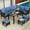 10 Piece/Blue, variant on Tappio 4-Piece Rattan Patio Furniture Set, Outdoor Wicker Conversation Set with Tempered Glass Table, Black
