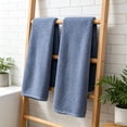 thumbnail image 4 of Huzdenx 2‑Pack Towel Set, Includes 1×Washcloth & 1×Bath Towel, Soft Absorbent Polyester Household Bath Towels for Bathroom, 27.5×55.1in Bath Towel,13.7×29.5in Hand Towel, Multiple Colors Available, 4 of 4