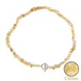 thumbnail image 1 of Collar Gargantilla Yashi de piedra azul natural con grava curativa irregular para mujer, 1 of 5