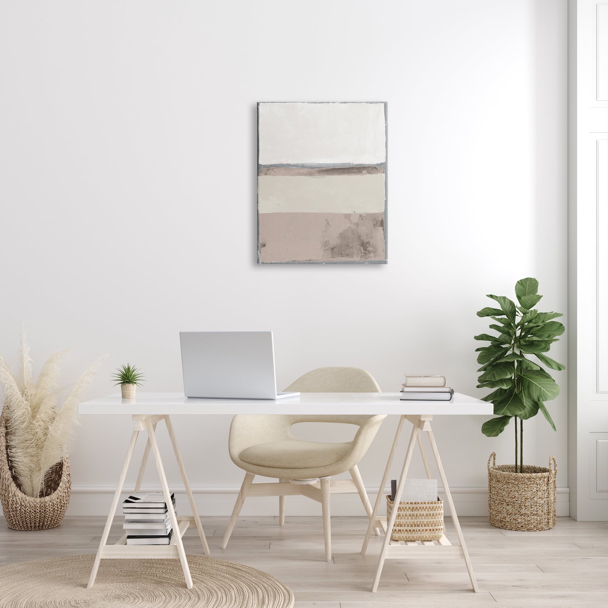 Stupell Industries Grey Blocked Abstraction Industrial Muddy Earth Tones, 24 x 30, Designed by Smith Haynes