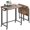 Rustic & Brown, variant on Folding Desk for Small Spaces,Mobile Portable Rolling Laptop PC Table on Wheels,Foldable Computer Desk for Home Office,Bedroom,Dorm,Space Saving