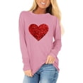 thumbnail image 5 of Aloohaidyvio Womens Lover Heart Graphic Long Sleeve Shirt Valentines Day Funny Couple Matching Casual Gift Tee Tops, 5 of 5