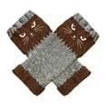 thumbnail image 3 of Guantes sin dedos con mangas para muñeca y orificio para pulgar, ideales para clima frío para mujeres y niñas. marrón, 3 of 8