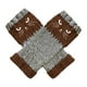 thumbnail image 3 of Guantes sin dedos de manga larga para muñecas, mitones de punto para invierno, calentadores de muñecas de punto marrón, 3 of 9