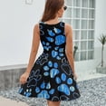thumbnail image 6 of Dog Paw Print Dress Summer Street Style Dresses Female Sleeveless Printed Sundress, 6 of 7