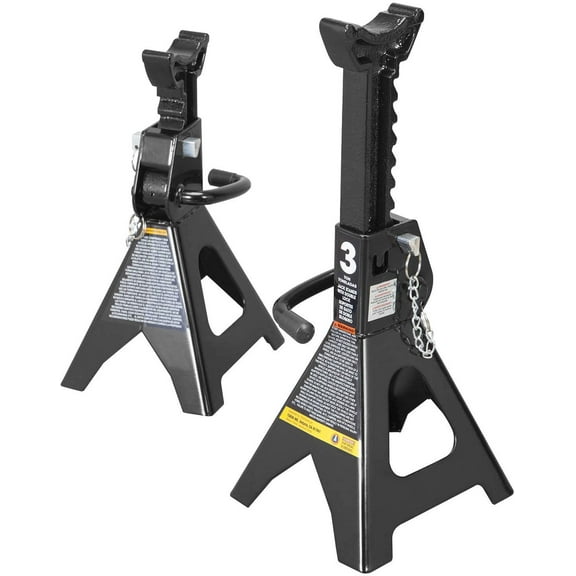 Torin DT43002AB Double Locking Jack Stand Steel 3 Ton, 2 Count