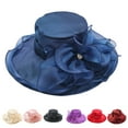 thumbnail image 7 of Walbest Women Organza Cap Fascinator Lady Cocktail Tea Party Church Wedding Bridal Flower Hat, 7 of 7