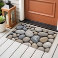 thumbnail image 4 of Rectangle Rug 2x3Ft, Abstract Natural Grey Cobblestone Soft Non-Slip Washable Felt Carpet Pad, Modern Grey Pebble Stone Area Rugs for Living Room Bedroom Kids Room, 4 of 9