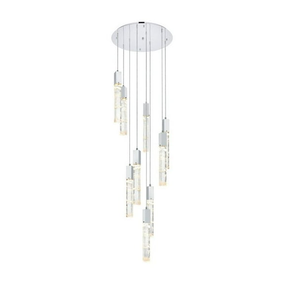 Elegant Lighting Aurora 24 inch Chandelier in Chrome