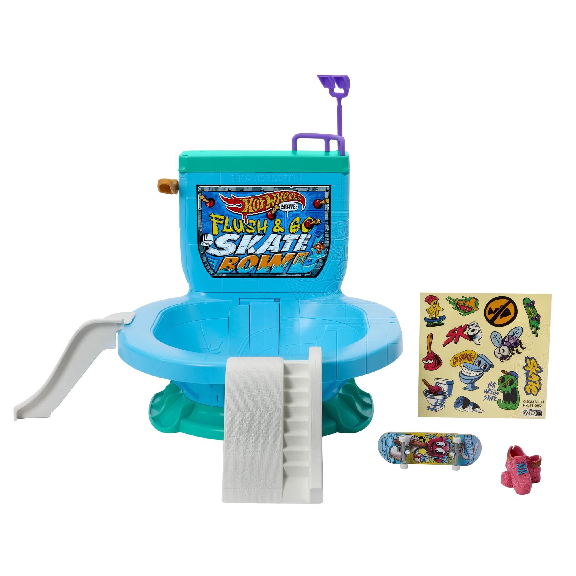 Hot Wheels Skate Tony Hawk Transforming Skate Bus with 1 Exclusive