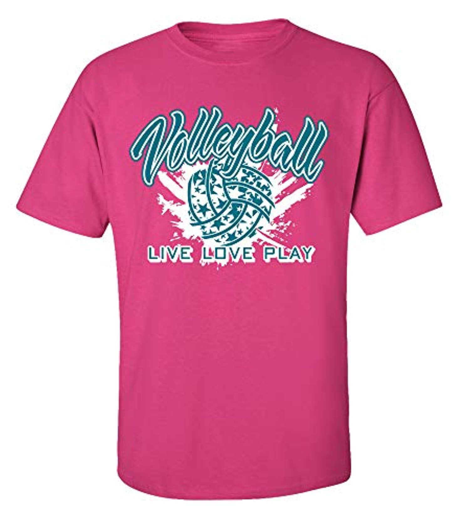 Volleyball Live Love Play Adult Short Sleeve Tee Shirt Black eBay