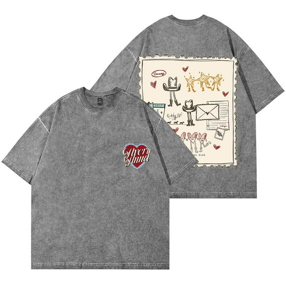 Avery Anna Doodle Wash T-Shirts Let Go Letters Tour 2025 Merch Women Men Cotton Short Sleeve Tee