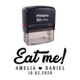 thumbnail image 1 of Printtoo Personalized Black Self Inking Eat Me Custom Wedding Favor Rubber Stamper-68 x 30 mm, 1 of 6