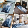 thumbnail image 5 of 2'x6' Rug Runners for Hallways Kitchen, Navy Blue Grey Non Slip Entryway Beside Floor Carpet Runner, Modern Ombre Oil Painted Abstract Art Washable Laundry Room Bedroom Throw Rugs Mat for Family Pet, 5 of 8