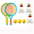 thumbnail image 2 of Chmadoxn Kids Badminton & Tennis Set - Racket Family Sports Gift with Balls， Lightweight Beginner Gear for Ages 6-12, Indoor/Outdoor Play, 2 of 8