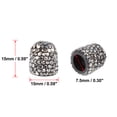 thumbnail image 3 of 4PCS ABS Gloss Black Valve Stem Caps Faux Crystal New Car Tire Valve Caps Chrome Dustproof Bling Car Accessories, 3 of 5