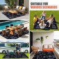thumbnail image 4 of Farmhouse Country Outdoor Rug for Patio/Deck/Porch, Non-Slip Large Area Rug 5 x 8 Ft, Vintage Black French Garden Horse Swan Indoor Outdoor Rugs Washable Area Rugs, Camping Rug Carpet Runner, 4 of 8