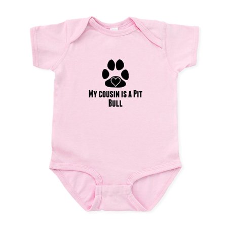 

CafePress - My Cousin Is A Pit Bull Body Suit - Baby Light Bodysuit Size Newborn - 24 Months