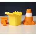 thumbnail image 7 of Hape: Sand Construction Playset - 4pc Beach Toy Set, Digger Bucket, Bulldozer Shovel, Safety Cone, Indicator, Scoop & Dig, Water Play, Kids Ages 3+, 7 of 7
