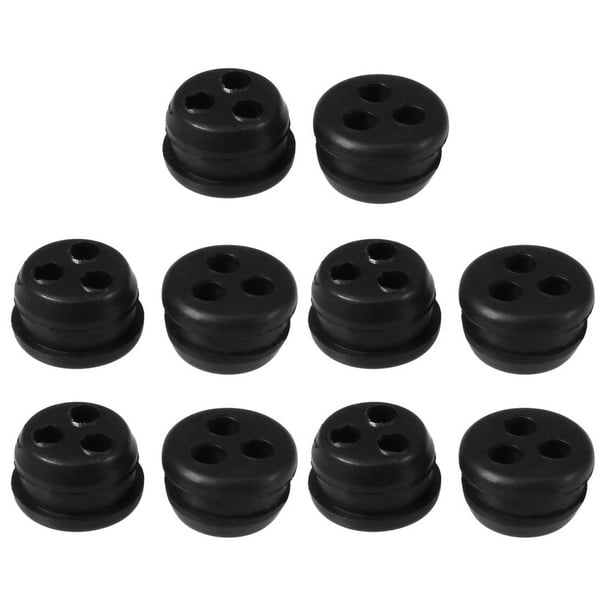 10pcs Replacement Parts Air Filter 3 Holes Rubber Grommet Base