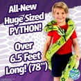 thumbnail image 2 of Real Planet Python Yellow 78.7 Inch Realistic Soft Plush, 2 of 7
