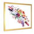 thumbnail image 2 of Designart 'Bouquet With Berries and Wildglowers' Traditional Framed Art Print, 2 of 4
