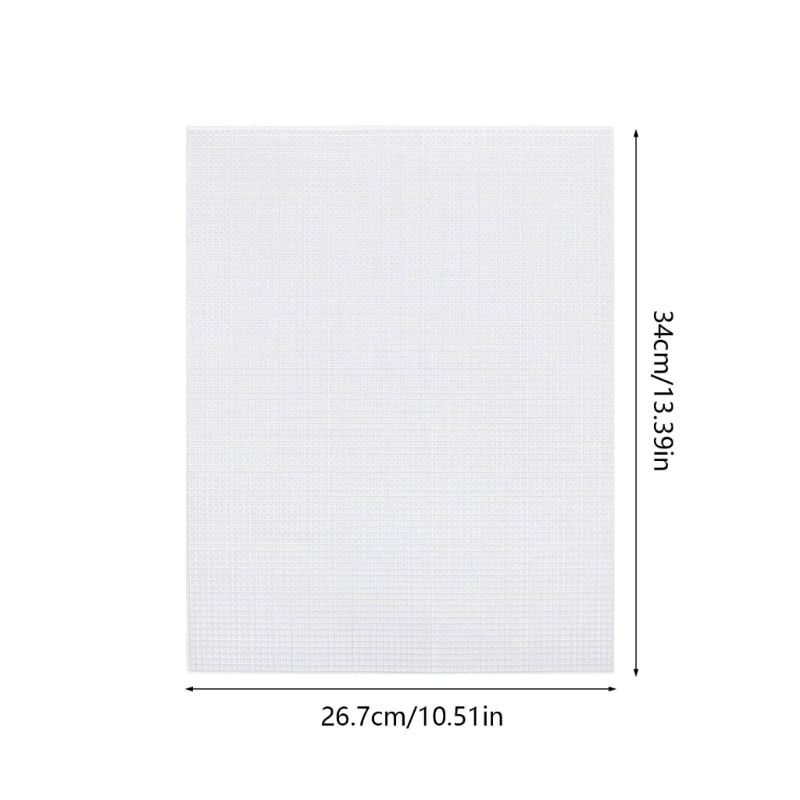 Plastic Canvas Craft Sheets Permanent Needlepoint Fabric Base for Artisanal Art Projects