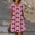 thumbnail image 3 of Vestido elegante de lujo de Mickey para mujer, vestido informal, falda corta, vestido Y2K de Disney Mickey Mouse para mujer, camisa de cuello en V para mujer, vestido coreano, 3 of 5