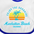 thumbnail image 4 of Inktastic Summer Enjoy the Sunshine Manhattan Beach California in Blue Boys or Girls Baby Bib, 4 of 4