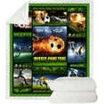 thumbnail image 6 of Soccer Gifts for Boys, Soft Cozy Sherpa Flannel Soccer Ball Throw Blankets for Adults and Kids for Sofa Couch Bed 50 x 60 Inches, Soccer Gifts for Men Boys Girls Soccer Players Lovers, 6 of 6