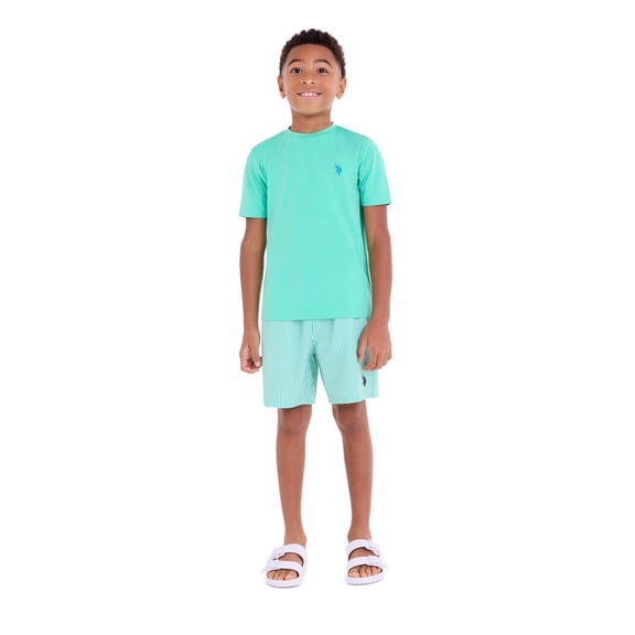 U.S Polo Assn. Boys Short Sleeve Rashguard, Sizes 4-18