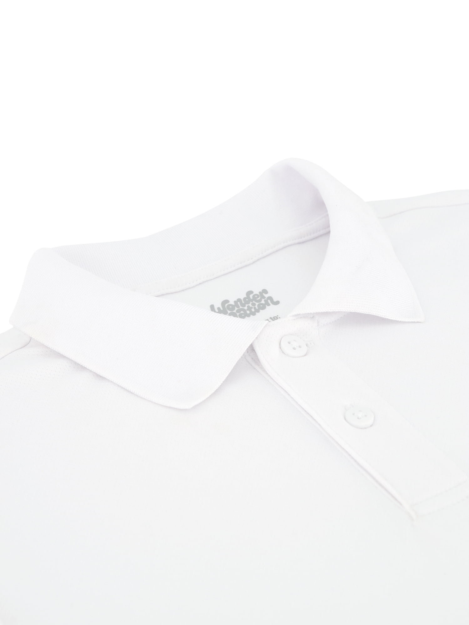Wonder Nation Boys School Uniform Short Sleeve Performance Polo Shirt, Sizes 4-18 & Husky