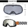 thumbnail image 6 of Motorcycle Goggles Retro Motocross Glasses Scooter ATV Skiing Sunglasses Eyeglasses Anti-UV Cafe Racer Chopper Cycling Racing, 6 of 6