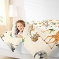 thumbnail image 4 of Manfei Cute Zebra 7 Pieces Full Size Bedding Sets,Woodland Animal Print Full Size Bed in a Bag,Beige,Colorful Stars Reversible, 4 of 7