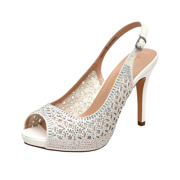 Zapatos de Tacón Alto con Plataforma y Pedrería para Mujer DREAM PAIRS